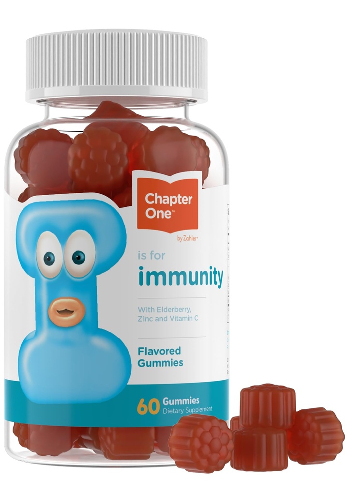 Zahler - פרק 1 Immune תומך חניכיים לילדים עם ויטמינים C, Zinc & Black Elderberry (60 מסטיקים משונים) ויטמינים C & Elderberry חניכיים לילדים ומבוגרים - Made in USA