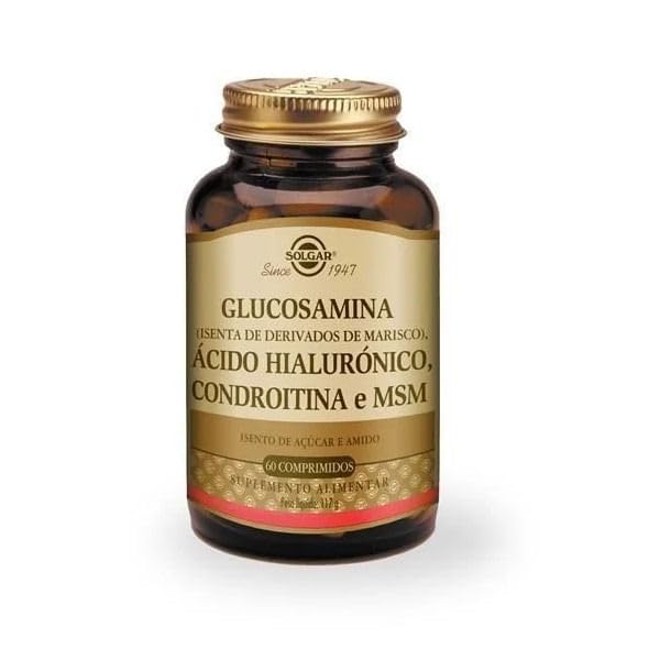 Solgar Triple Strength Glucosamine Chondroitin MSM, 60 טבליות - מקדם מפרקים בריאים, תומך תנועה נוחה - Shellfish חינם - Gluten חינם, חלב חינם - 30 משרתים