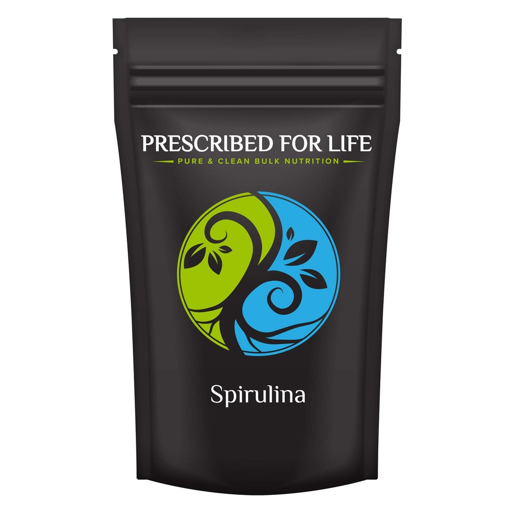 Prescribed For Life Spirulina Powder | Blue Green Algae | Naturally Rich in Chlorophyll & Protein | Vegan, Non GMO, Gluten Free, Kosher - Arthrospira Platensis (1 kg / 2.2 lb)