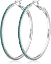 925 סטרלינג Silver Earrings גדול Rhinestone Hoop אוזנייםrings Big Cubic Zirconia Hoop אוזנייםrings דק Rhinestones Round Hoop אוזנייםrings for Women 20/30/40/50/60/70mm Sparkly Hoops with Crystals for Womens