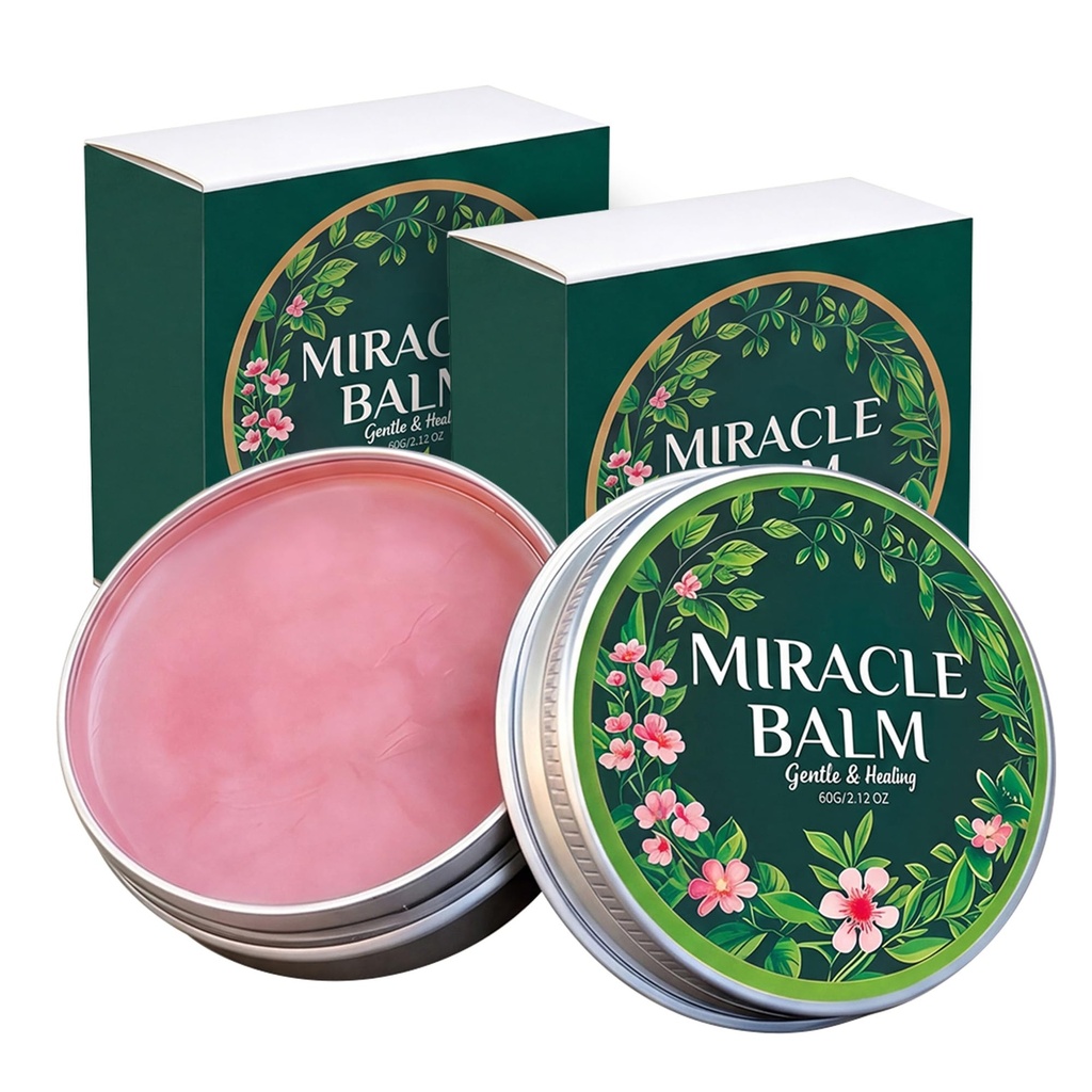 Miracle Balm, 2 Pack 60g Joint Care Cream with Arnica & Calendula | Arnica, calendula, tocopherol, allantoin, and beeswax in a smooth semi-solid balm for daily massage care