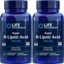 Life Extension Super R-Lipoic Acid 240 מ"ג, 90 קפסולות Veg (Pack of 2)