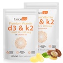 2 Bag ויטמין D3 K2 תוסף Softgel, ויטמין D3 K2 Softgel עם 10000 IU תומך Immune, לב, שיניים בריאות העצם, חינם של GMO, Gluten, Soyy, SoyU תומך Immune, לב, שיניים, בריאות העצם, חינם של GMO, Gluten, Soy, Soyten, Soy.