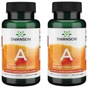 סוונסון ויטמין A 10,000 IU (3,000 mcg RAE) נושמנט טבעי עבור העצם, בריאות העור, תמיכה בראייה ותפקוד מערכת החיסון - ויטמין גבוה A 250 Softgels (2 Pack)