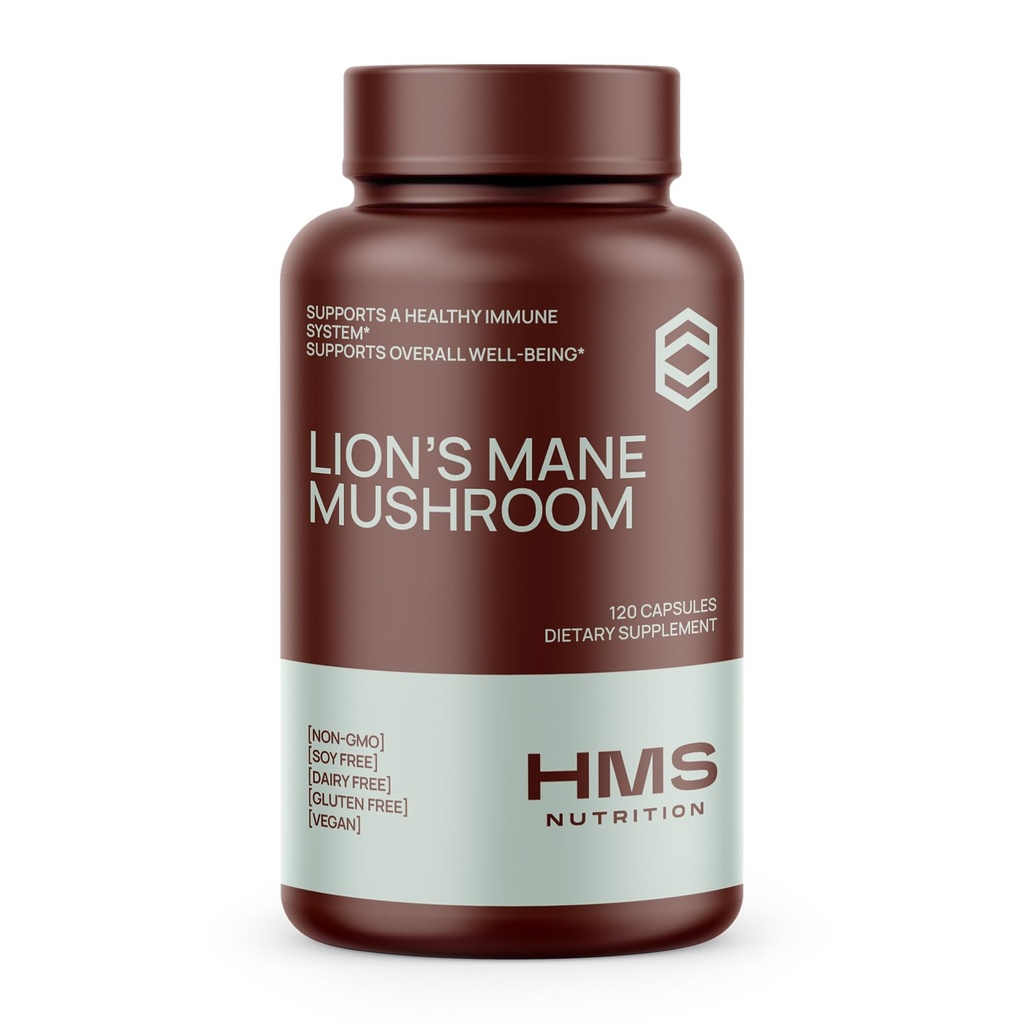 Lions Mane תוספי קפסולות, Lions Mane Mushroom for Immune Support, Memory & Focus תוסף 1000 מ"ג לשרת, Non-GMO טבעוני, 120 קפסולות, 2 חודשים אספקה