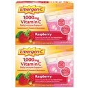 אבקת ויטמין C 1000 מ"ג, עם Antioxidants, B ויטמינים ואלקטרוליטים, ויטמין C תוספת לתמיכה Immune, Caffeine חינם לשתות Mix, Raspberry Flavor - 60 Count/2 חודש אספקה