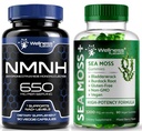 NMNH Capsules and Sea Moss Gummies Bundle, 3200mg, 2 Piece Set