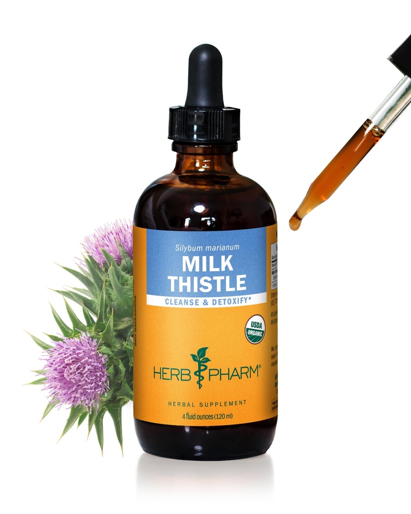 Herb Pharm חלב זהtle Seed לחלץ תמיכה פונקציונלי Liver - 4 Ounce (DMILK04)
