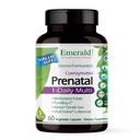 EMERALD LABS Prenatal 1-Daily Multi - טרום לידתי Multivitamin עם Methylated Folate, Iron, Whole-Food Bell & More - Soy-Free, Gluten-Free - 60 קפסולות ירקות