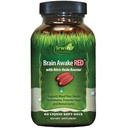 Irwin Naturals Brain Wake RED עם Nitric Oxide Booster - 60 נוזל Soft-Gel - תמיכה בריאות המוח ואופטימיזציה ביצועים - 20 שרתים מלאים