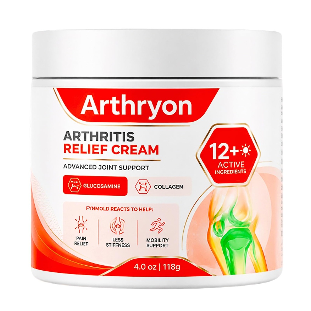 Arthryon Arthritis Cream, Heat Relief Cream, 4 oz, for Knees, Hands, Shoulders and Daily Body Care (1PCS)