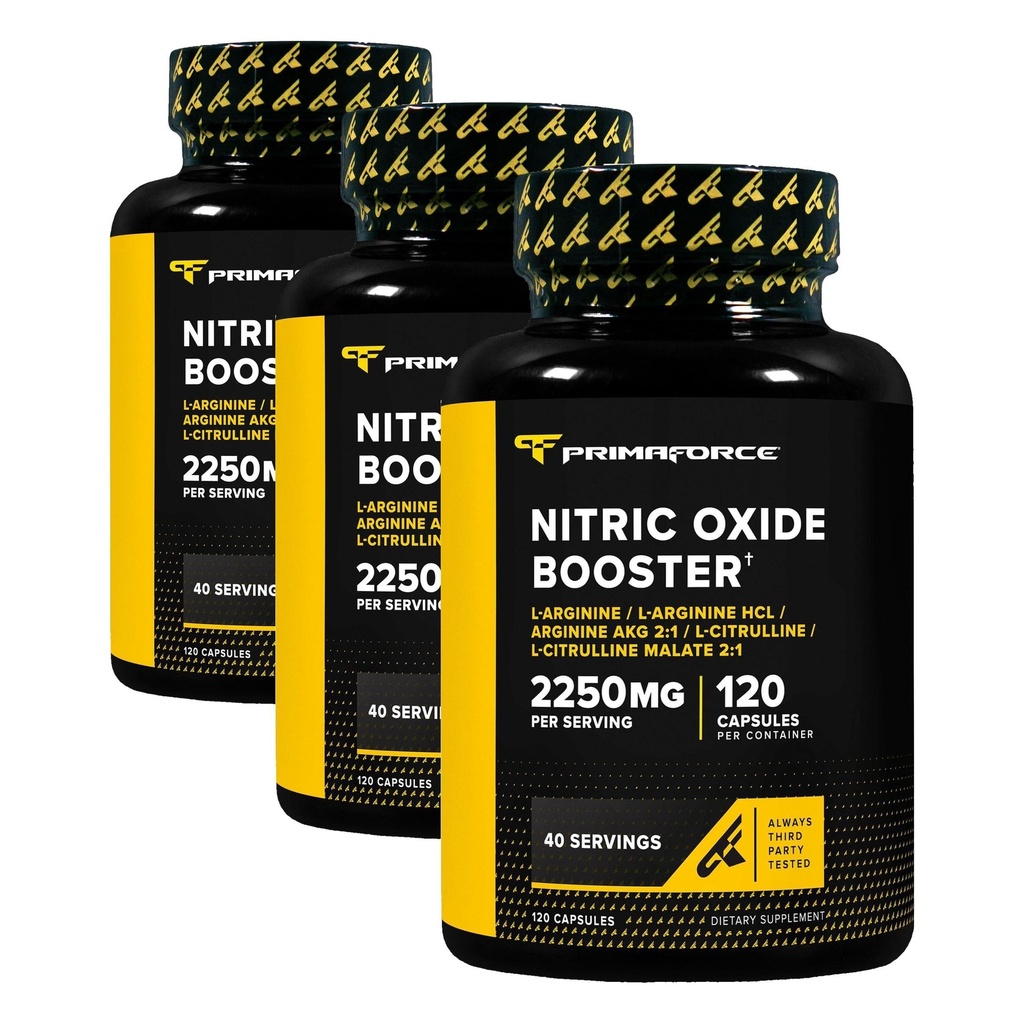 Primaforce Nitric Oxide Booster (2,250mg) 120 Capsules, 40 Servings (Pack of 3)