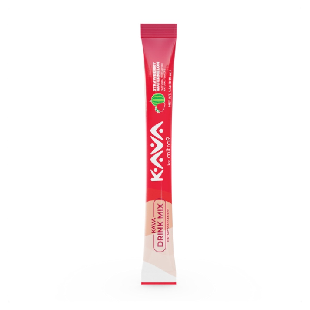 Mitra9 Kava אבקת להירגעPak - Strawberry Watermelon Kava לחלץ אבקה Packets | Mood Enhancer | Plant Based | מקדם Calm & Clarity | Easy Open Single-משרתת Stick (5)