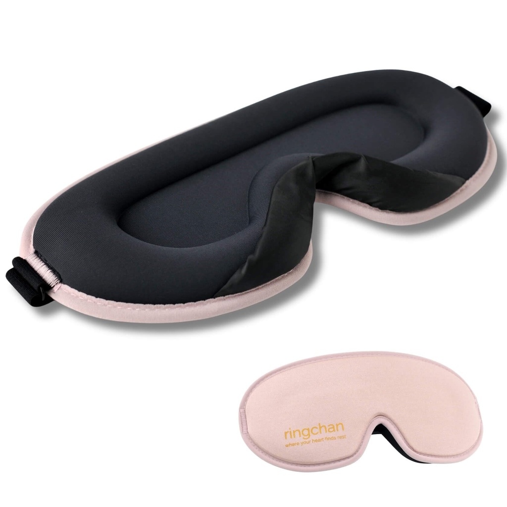 Ringchan Sleep Mask for Women, True Blackout Eye Mask, Dusty Rose Pink