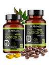 Dr. HERBALIST Castor Oil Capsules 1600mg - Cold Pressed Ricinus Communis Softgels | Supports Digestive Wellness & Hair Skin Vitality* | Halal, Non-GMO, Vegan | 60ct