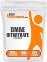 BulkSupplements.com DMAE Bitartrate אבקת - Dimethylaminoethanol Bitartrate, DMAE תוסף - Unflavored & Gluten Free, 350 מ"ג למשרתת, 100g (3.5 oz) (pack of 1) (pack of 1)