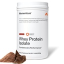 Momentous Grass-Fed Whey Protein Isolate Powder, 20g, Chocolate