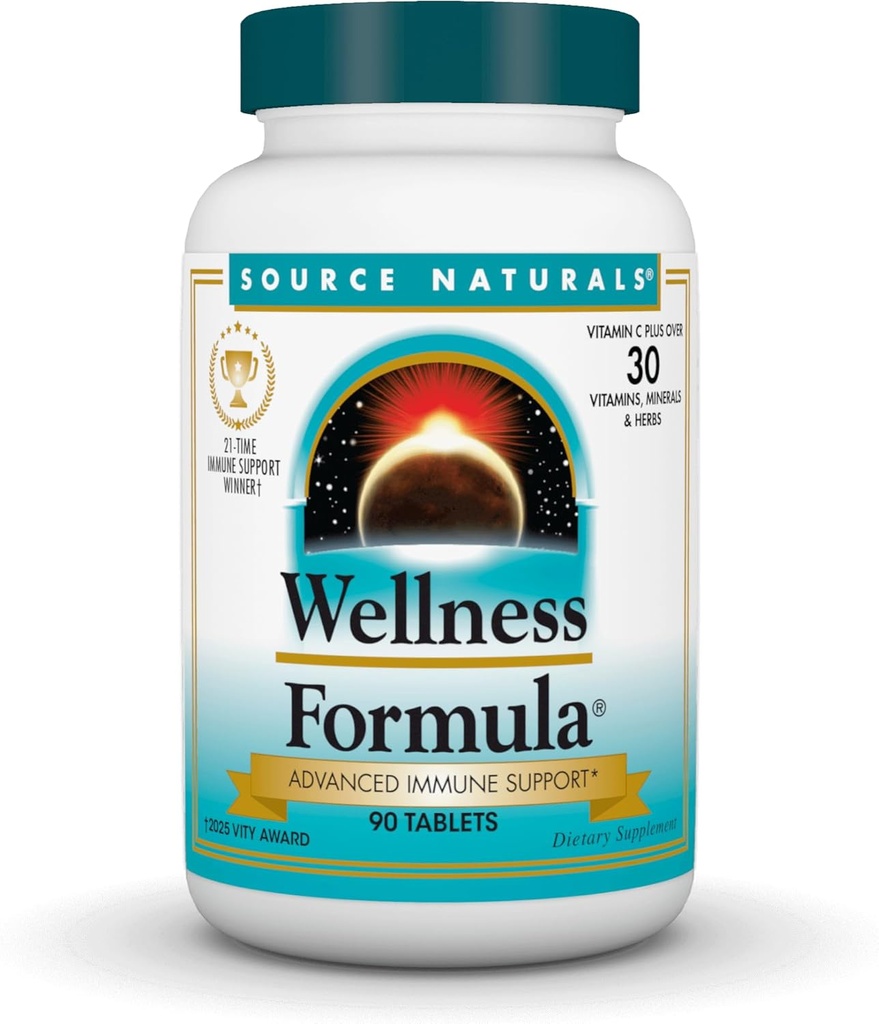 מקור Naturals Wellness Formula Bio-Aligned ויטמינים & Herbal Defense - Immune System Support Supplement & Immunity Booster * 90 טבליות