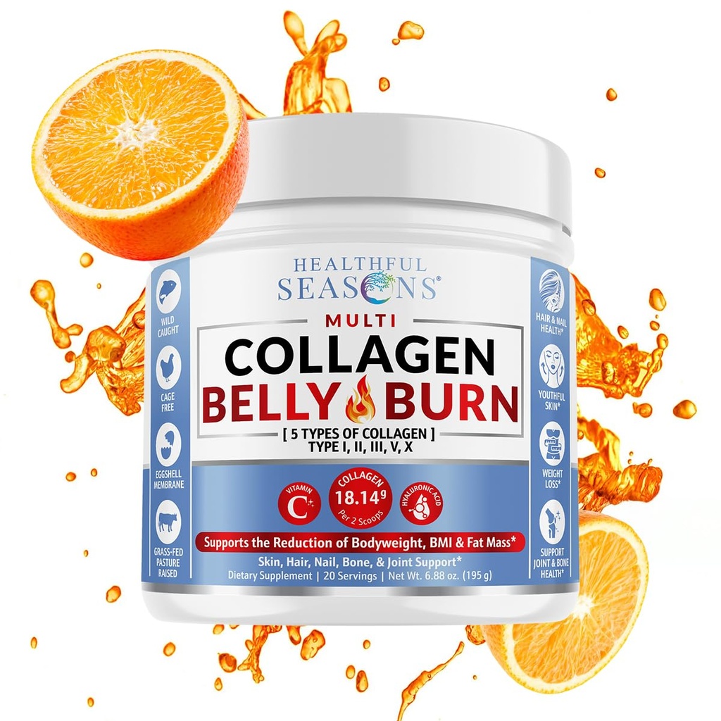 Multi Collagen Powder with Types I, II, III, V, X - Weight Management Supplement with Vitamin C & Hyaluronic Acid – Supports Skin, Hair, Nails, Metabolism, Joint & Muscle Health – 20 Servings