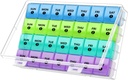 DANYING XL Monthly Pill Productionser 1 Time a Day with Dust-Proof Case, תוספת של 4 שבועות גלולת גלולות לאחר יום, 28 Days Pill Container 1 Per Day, שבועי ויטמין מקרה, מארגנת רפואה יומית