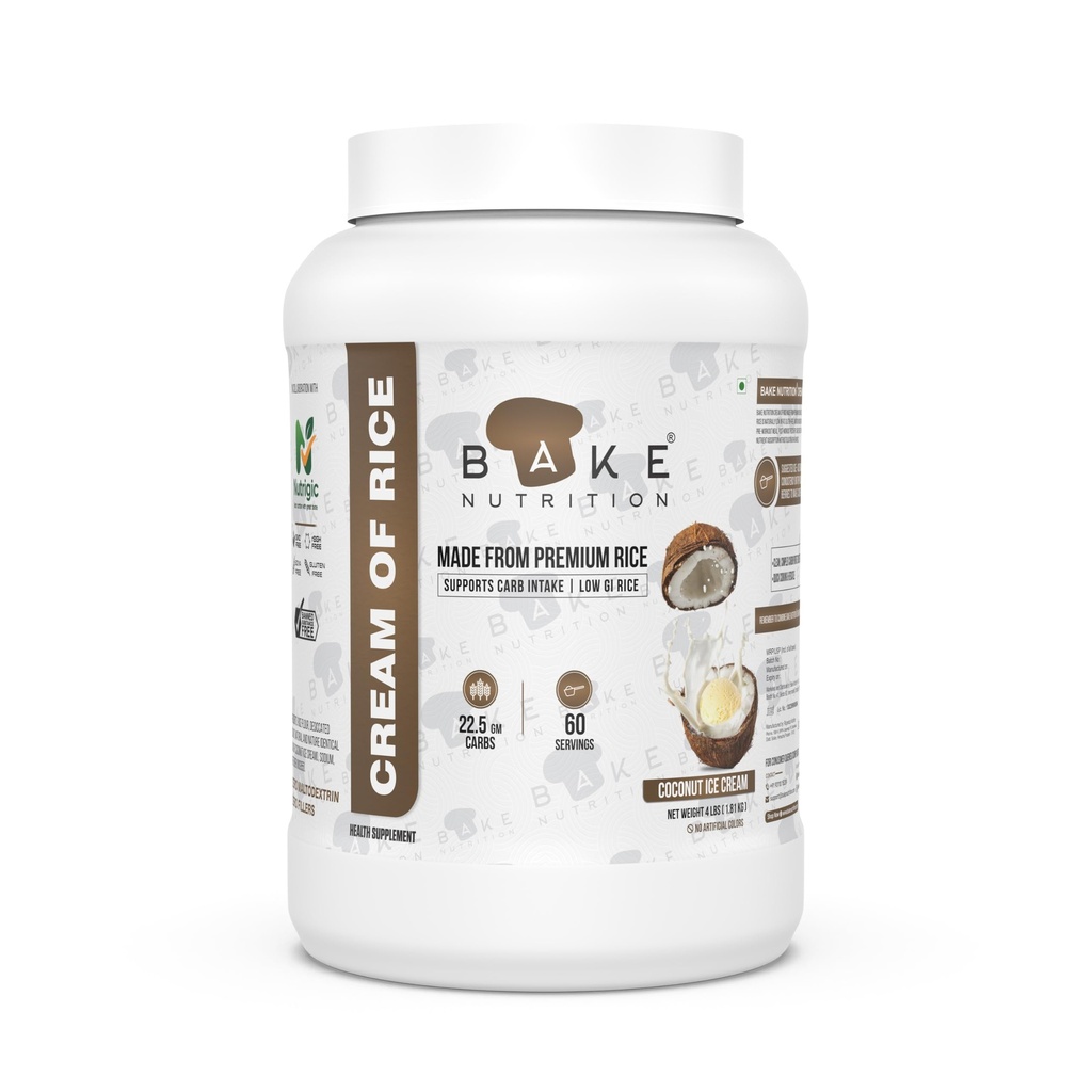 Cream Of Rice, Supports Carb Intake, 60 Servings, (4 Lbs, Coconut Ice Cream)
