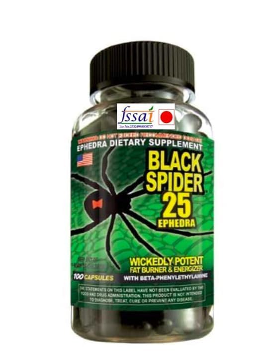 Cloma Pharrma Original Black Spider 25 Fat Burner - 100 VEG Capsules