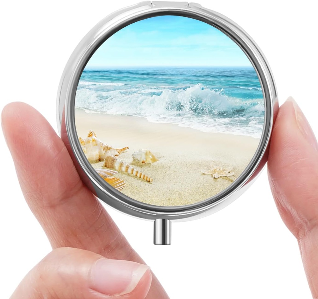 Mini Pill Box, Small Pill Box, Portable Pill Box, Sweet Pill Organer עבור ויטמינים, תרופות, שמן דגים ותוספים (Whlk)