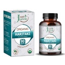 Just Jaivik Organic Haritaki (Terminalia Chebula) - 750 מ"ג (90 טבליות) | תוספי תזונה עבור Detoxification & Rejuvenation עבור Vata