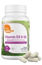Zahler ויטמין D3 5000 IU K2 - ויטמין D3 K2 פורמולה - עצם Density & Calcium Absorption - ח"כ וטרינרי K2 D3 ויטמין K2 D3 - תוסף VIT D3 K2, ויטמין D2 (60 קפסולות)