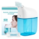 מערכת ההשקה של נאסל עם 30 Saline Packets, Sinus Rinse Machine, Nose Sinus Cleaner Machine with Water Tank & Waste Collection Tank - Blue
