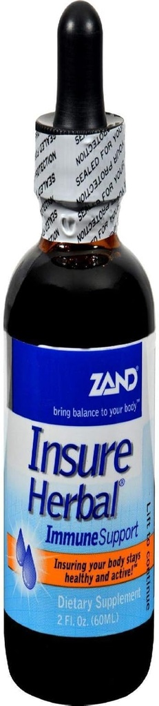 ZAND Insure Immune Support; Herbal Liquid Echinacea תוסף עם Elderberry, Chamomile, ג'ינג'ר ולריאן (2oz)