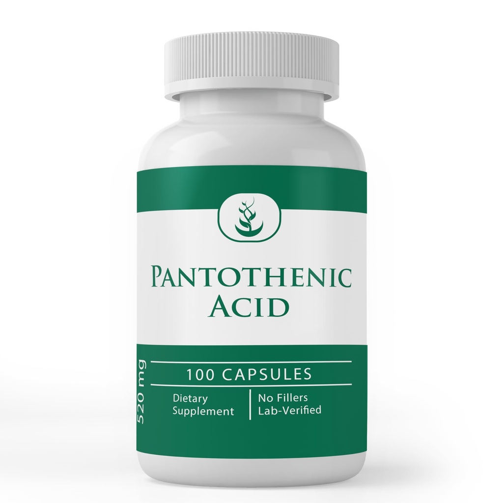 חומר OrIGINAL INGREDIENTS Pantothenic Acid (100 קפסולות) Pure, ויטמין B5, תוסף Calcium