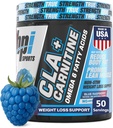 BPI Sports CLA+Carnitine - CLA L Carnitine & Linoleic Acid - L Carnitine תוספת לירידה במשקל, metabolism & Lean שריר - Caffeine חינם - פטל כחול - 50 משרתים - 12.34 oz oz