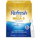 מרעננים MEGA-3 Lubricant עין טיפות חינם A דמעות מלאכותי, 0.01 fl oz (0.4 mL), 30 Single-Use Containers