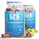 Ashwagandha & ויטמין D Gummies | תוספי תזונה | KSM 66 Ashwagandha for Stress Support 300mg | L-theanine לימון Balm | Herbal non-GMO Sugar Freeten & Gelatin חינם | 2 Pack