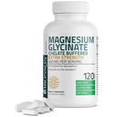 Bronson Magnesium Glycinate 400 מ"ג כוח נוסף, Vegetarian, Chelated for Absorption Gentle on the Stomach, non-GMO, 120 טבליות