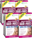 Applied Nutrition Longer Stronger Hair & Nails - 60 נוזל Soft-Gels, Pack of 4 - Biotin, Silica & Collagen - 120 משרתים