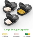 Fullicon Pill Productionser 2 Times a Day, Weekly Pill Box AM PM, Removable Medicine Organer, Pill Cases Twice a Day