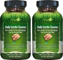 Irwin Naturals Daily Gentle Cleanse - 60 נוזל Soft-Gels, Pack of 2 - Non-Laxative Formula with Triphala