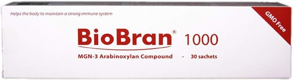 BioBran MGN-3 - מערכת החיסון יעילה במיוחד Booster, מ Breaking Down Rice Bran עם Enzymes from the Shitake Mushroom (1000 מ"ג, 30 Sachets) Made in Japan, Free DHL Express Shipping ברחבי העולם