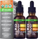 NUSAVA ויטמין B12 טיפות נוזלים, Unflavored D3 K2, & Chlorophyll Bundle - ויטמין נוזלי פוטרנט עבור הלב, אנרגיה, המוח & Immune תמיכה - non-GMO, Gluten-Free, 2pk כל אחד