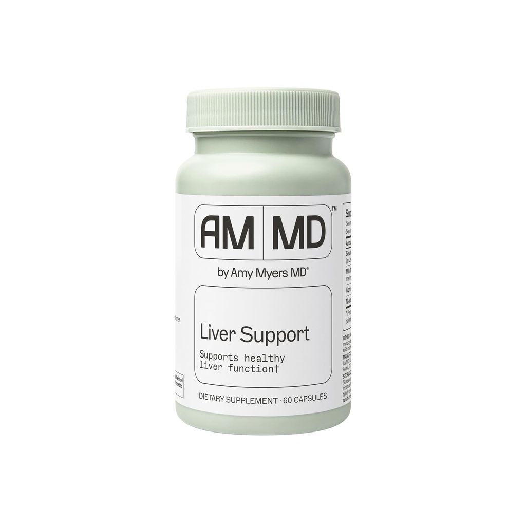 איימי מאיירס MD Liver תומך - תומך בתפקוד Liver בריא, Detox Pathways & Antioxidant פעילות - עם Selenium, Milk Thistle, Turmeric - 60 קפסולות