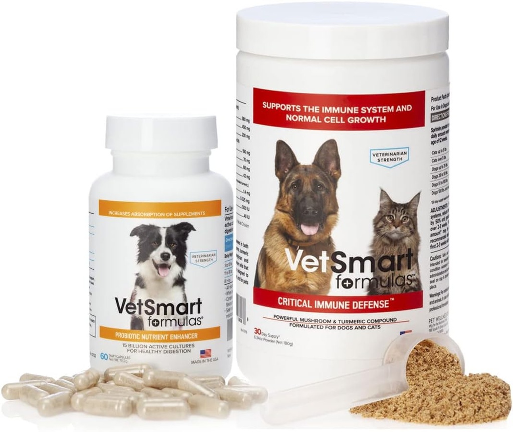טורקיה Tail Mushroom for Dogs Immune Support Bundled עם חומרים מזינים פרוביוטיים