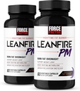 כוח גורם LeanFire ראש הממשלה, גלולות הרזיה לנשים וגברים, שומן Burner ו Overnight ירידה גלולות כדי לשרוף שומן, Boost Metabolism, עם מלטונין, 60 הרוזן (Pack of 2)
