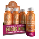 BrainJuice Active Focus & Energy Drinks, תומך ב- Endurance, Recovery & Clarity, Non-GMO, Gluten Free, Nootropics, Alpha GPC, B ויטמינים & תה ירוק אורגני, Pomegranate Acai, 2.5 oz, 12 Pack