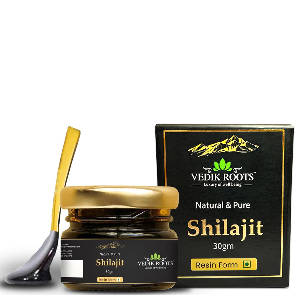 Hilajit Resin - Gold Class 800 מ"ג | 85+ Trace מינרלים & 75% Fulvic Acid | תמיכה באנרגיה, Stamina & Immune Health | Third-Party Lab Tested | 30g, 75 משרתים