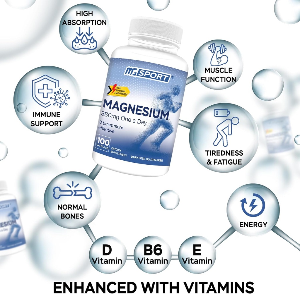 תוספת גבוהה Absorption Magnesium ו- Magnesium Spray for Leg Cramps, Soreשרירים ושיקום השרירים