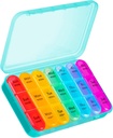 ASprink 3 פעמים ביום גלולות מארגנת - גדול 7 יום תרופה Box, נסיעות גלולות מקרה, ויטמינים ורפואה
