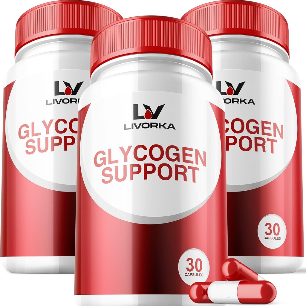 3 Pack - Glycogen Support, Glycogen Control Advanced Formula, Glycogen קפסולות, Glycogen Fix with Powerful Ingredients, 30 קפסולות Per Bottle במשך 90 ימים
