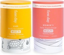 FIRST Day Multivitamin Gummies Bundle עבור נשים וילדים - ויטמינים A, B, C, D & K + Folate, Magnesium, Zinc, Biotin & More - Made w / Organic פירות & Veggies, רק 2g סוכר - 2g סוכר - 2Pk, 30 יום אספקה כל אחד